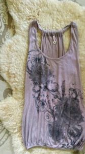 Robin K. Floral embellished jersey tank top